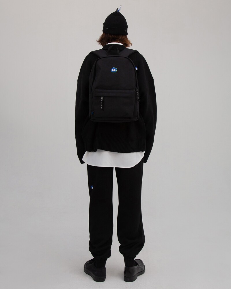 ADER ERROR아더에러]Stone logo backpack/ Noir